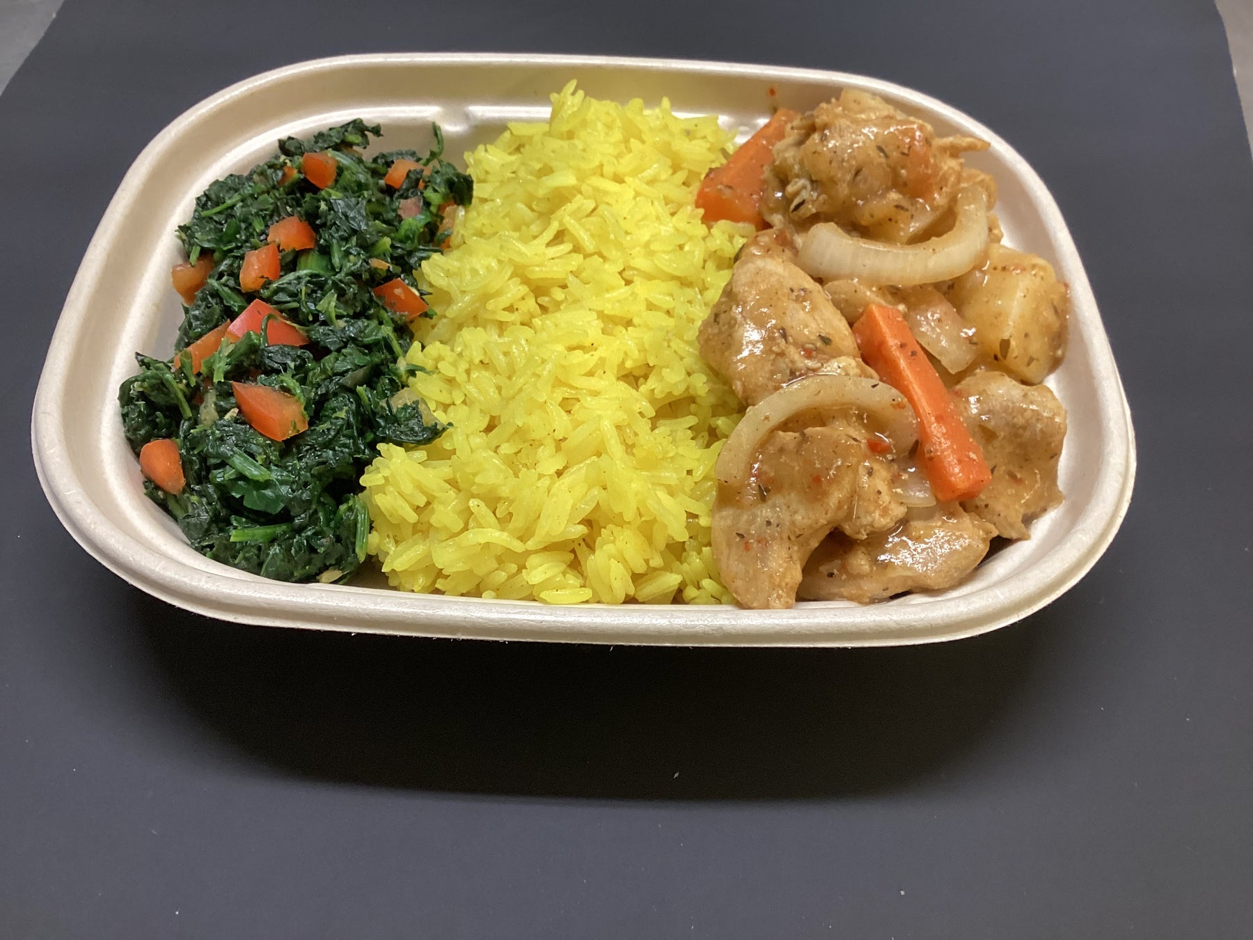 Yassa (Citrus-Caramelized Onion) Chicken w/ 2 sides