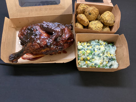 Slow Smoked BBQ Chicken Dinners