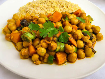 Chickpea Tajine w/ 2 Sides