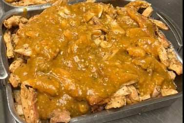 Chicken & Ginger-Eggplant Sauce (ENTREE(s) with Rice & Veg Side