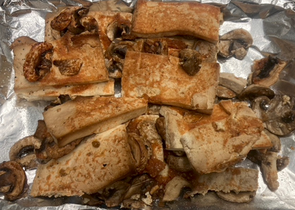 Smoked BBQ Tofu & Mushrooms w/2 sides