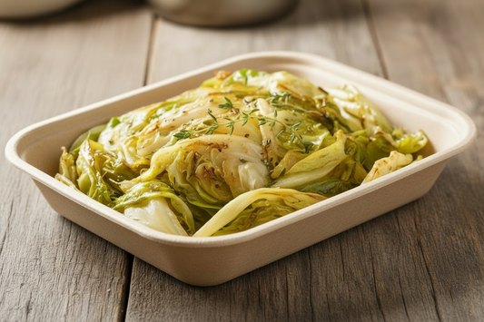 grated thym eand cilantro sauteed cabbage