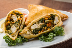 Global Village Cuisine | Mediterranean Chicken & Spinach Samosa (6 piece)